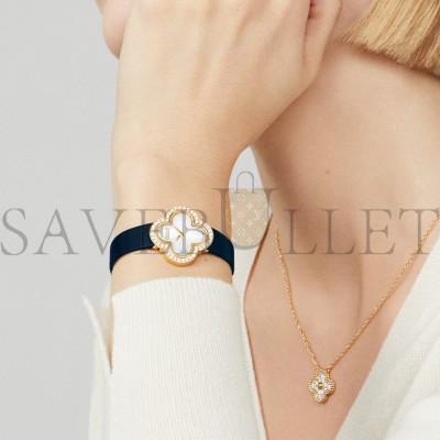VAN CLEEF ARPELS VINTAGE ALHAMBRA PENDANT - YELLOW GOLD, DIAMOND  VCARA45300